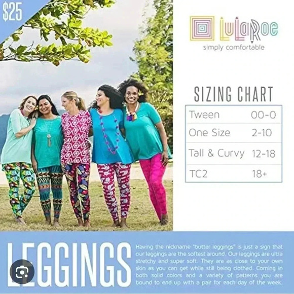 Lularoe TC purple geometric triangle leggings . OG designer Patrick fit &quality - Picture 5 of 5